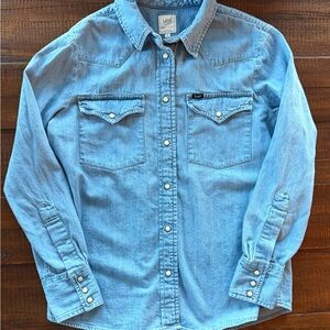 Lee Light Blue Denim Western Shirt